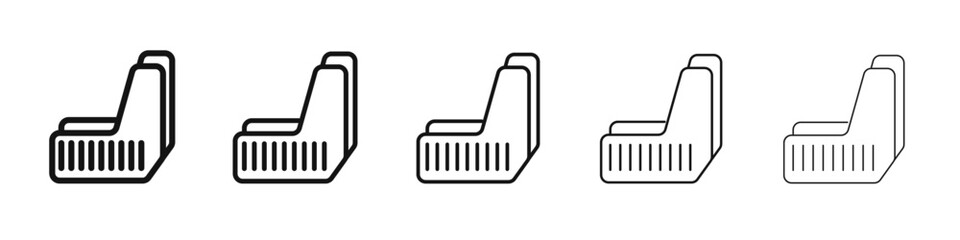 Car mud flap icon vector outline set illustration sign