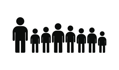 Family generations pictogram adult children grandchildren