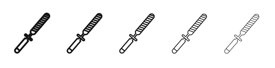 chisel icon vector outline set illustration sign
