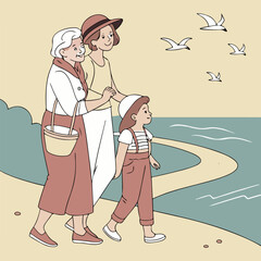 Fototapeta premium Caring relationship vector illustration of two people emotionally connected through empathy and genuine affection.