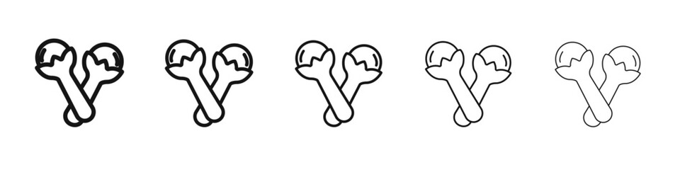Cloves icon vector outline set illustration sign
