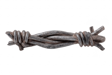 Rusty Barbed Wire Detail