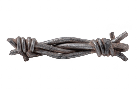 Rusty Barbed Wire Detail