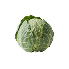 Obraz premium Fresh Green Cabbage Vegetable Isolated on transparent background for Culinary Use