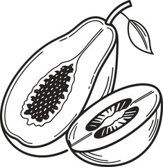 A vibrant vector illustration showcases a garden of fresh, organic fruits and vegetables like corn, carrots, and beans, highlighting healthy food and nature's design