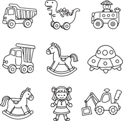 Transportation icons set
