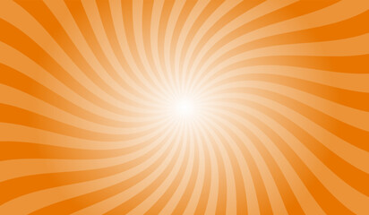 Obraz premium Princeton Orange Radial Retro Glowing Rays Banner. Abstract Retro Whirlwind Starburst Vector Abstract Background. Twisted Radial Illustration.