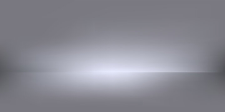 Empty grey studio background. Limbo dark bg. Product studio room. Limbo dark background. Abstract 3d backdrop for presentation. Minimal wall scene. Showcase, promotion display. Vector illustration