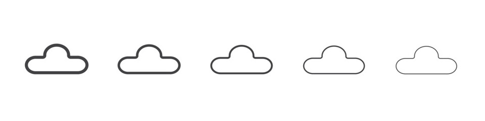 Obraz premium Euro hook icon vector outline set illustration sign