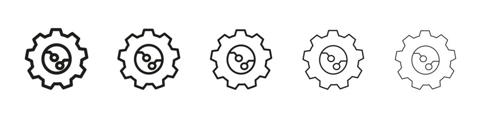 ETL icon vector outline set illustration sign