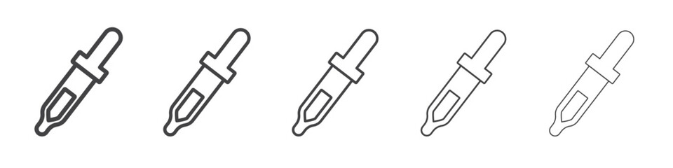 Eye Dropper Icon vector outline set illustration sign