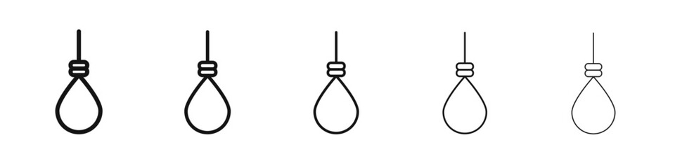 gallows icon vector outline set illustration sign