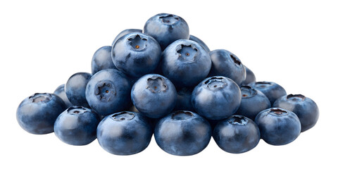 Blueberries isolated on transparent background