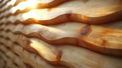 Wavy Wood Paneling: Natural Texture