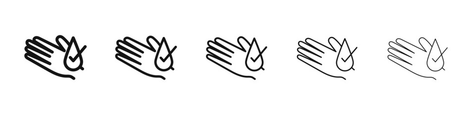 hypoallergenic icon vector outline set illustration sign