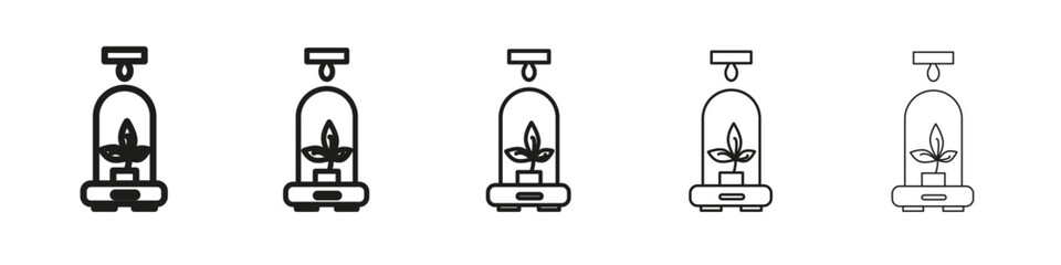 incubator icon vector outline set illustration sign