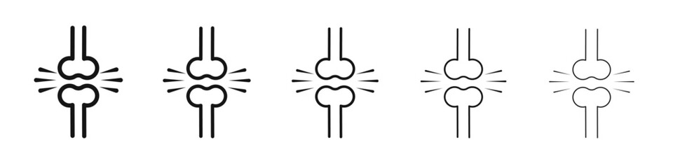 Joint icon vector outline set illustration sign