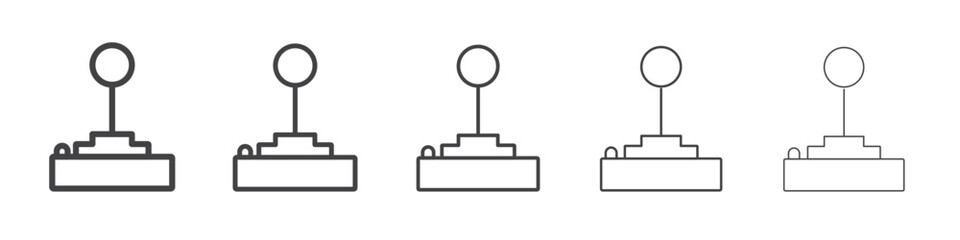 Joystick Icon vector outline set illustration sign