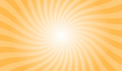 Obraz premium Pastel Orange Radial Retro Glowing Rays Banner. Abstract Retro Whirlwind Starburst Vector Abstract Background. Twisted Radial Illustration.