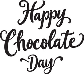 Naklejka premium happy chocolate day 