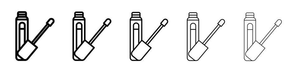Lip gloss icon vector outline set illustration sign