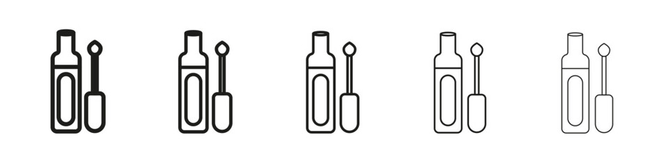 Lip gloss icon vector outline set illustration sign