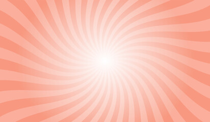 Obraz premium Pink Orange Sunburst Background. Pink Orange Radial Retro Glowing Rays Banner. Abstract Retro Whirlwind Starburst Vector Abstract Background. Twisted Radial Illustration.