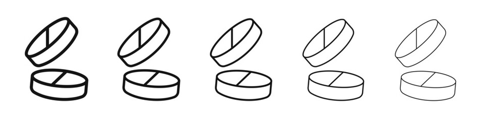 Medicine icon vector outline set illustration sign