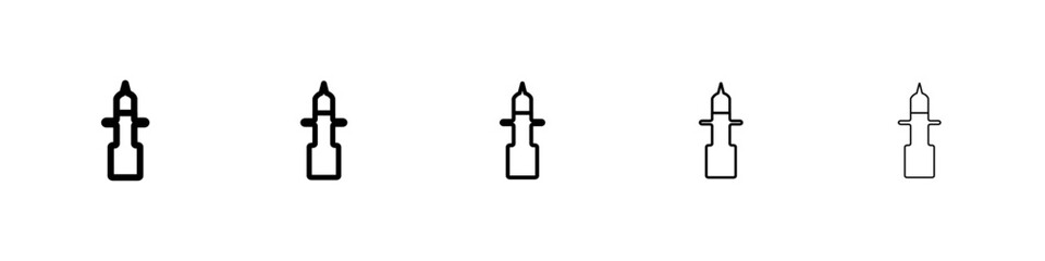 nasal spray bottle icon vector outline set illustration sign