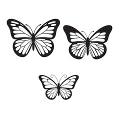 set of butterflies