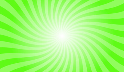 Abstract emerald green background with rays retro starburst. Spiral radial striped backdrop design. Sunbeam swirl light retro design. Vintage sunrays swirl sun beam pattern.