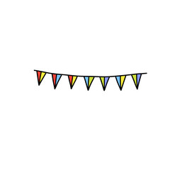 Colorful flag decoration