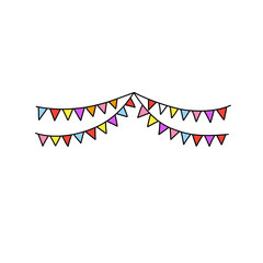 Colorful flag decoration