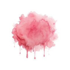 Pink watercolor splash texture background abstract art design element illustration for graphics and design on transparent background
