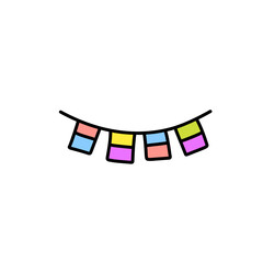Colorful flag decoration