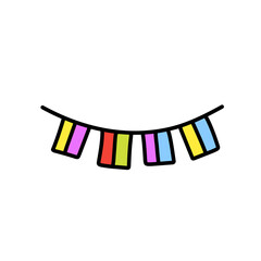 Colorful flag decoration