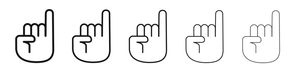 Obraz premium Promise finger gesture icon vector outline set illustration sign