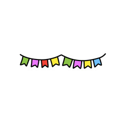 Colorful flag decoration