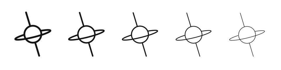 quasar icon vector outline set illustration sign
