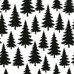 Obraz premium silhouette forest pattern background