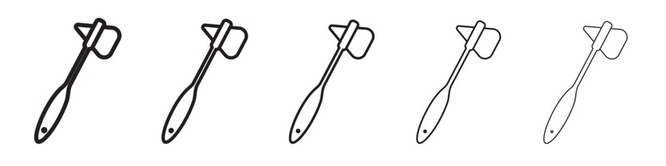 Reflex hammer icon vector outline set illustration sign