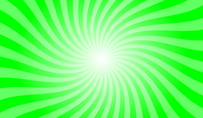 Fototapeta premium Abstract lime green background with rays retro starburst. Spiral radial striped backdrop design. Sunbeam swirl light retro design. Vintage sunrays swirl sun beam pattern.