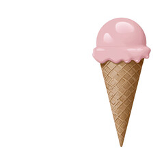 Pink ice cream cone