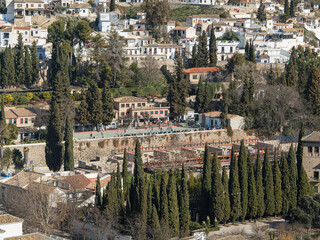 Obraz premium This is what you see inside the Alhambra Palace in Granada, Spain.