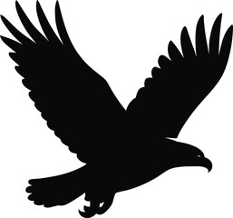 silhouette eagle vector
