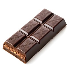 Fototapeta premium chocolate bar on white background