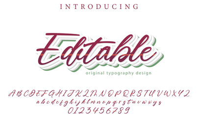 Editable Font – Stylish Script Typeface with Bold Modern Brush Lettering