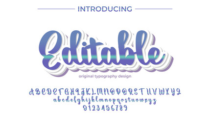 Editable Font – Stylish Script Typeface with Bold Modern Brush Lettering