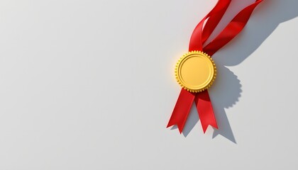 a card with an embossed seal and a ribbon, indicating that it is an award or certificate of some sor