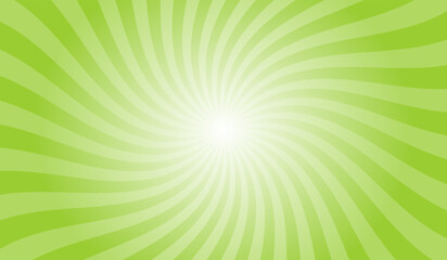 Fototapeta premium Abstract yellow green background with rays retro starburst. Spiral radial striped backdrop design. Sunset light retro design. Vintage sunrays swirl sun beam pattern.